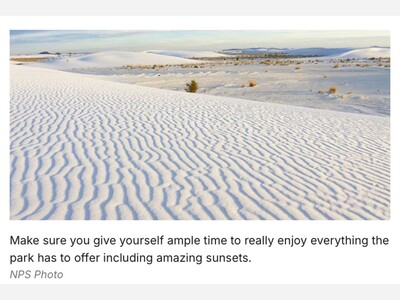 White Sands National Park Announces Partial Reopening Amid Federal Shutdown
